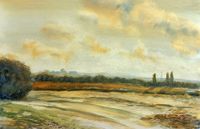 13-Capvespre-Paisatge terros-47x70cm-Aquarel&middot;la-350&euro;
